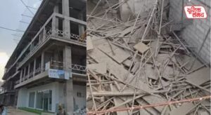 Shuttering collapsed while the concrete slab was being cast for the Omaxe Mall under construction in Vrindavan