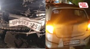 Two cars collided on Yamuna Expressway late at night