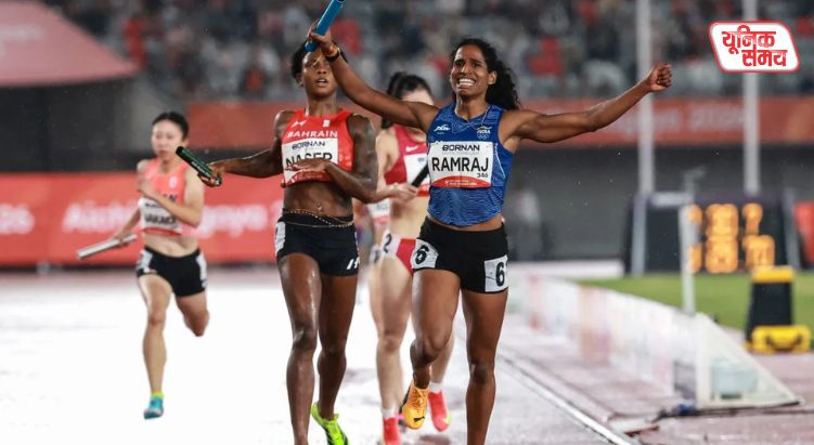 Indian women's 4x400m relay team wins gold