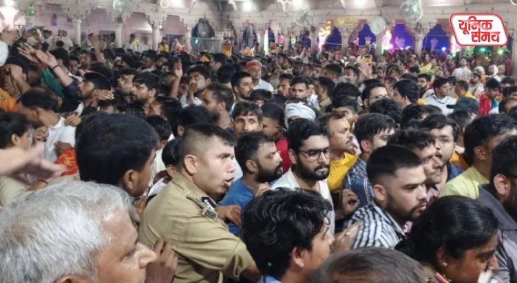 Special movement corridors created for the safety of devotees in Barsana on Radhashtami