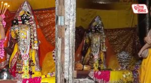 Thakur Banke Bihari Ji is granting darshan in the form of Radha Rani