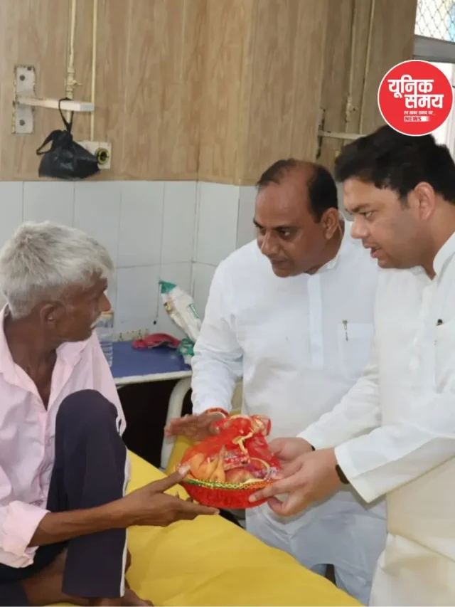 पीएम मोदी के जन्मदिन पर राज्य मंत्री संदीप सिंह ने मरीजों को बांटे फल