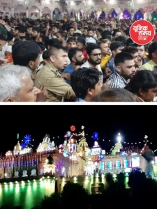 Special movement corridors created for the safety of devotees in Barsana on Radhashtami