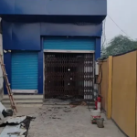 Fire breaks out due to a short circuit at the SBI bank branch in Tarauli village, Chhata