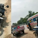 High-speed motorcycle collides with a WagonR car in the Nauhjheel area on the Yamuna Expressway