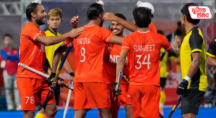 Impressive performance by the Indian men's hockey team at the 2026 Asian Games