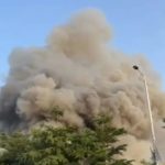 Massive fire breaks out at the labour camp within the Chaudhary Charan Singh International Airport complex