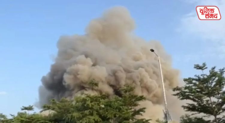 Massive fire breaks out at the labour camp within the Chaudhary Charan Singh International Airport complex