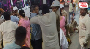 Uproar at Mandi intersection following collision between car and tractor-trolley