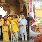 Worship of the sacred stone at Nand Baba Temple under the Sri Krishna Janmabhoomi movement